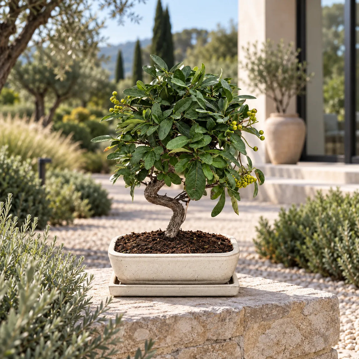 Bonsai 9 Anni Pyracantha Coccinea - Collezione Premium