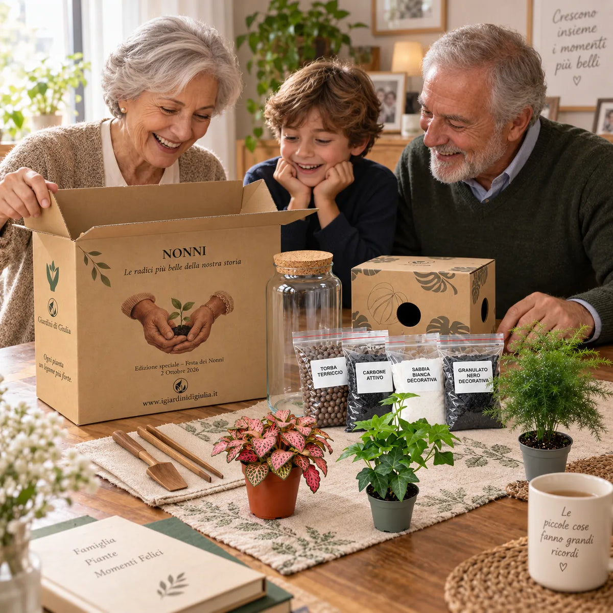 Kit Terrarium Fai Da Te  edizione festa dei nonni