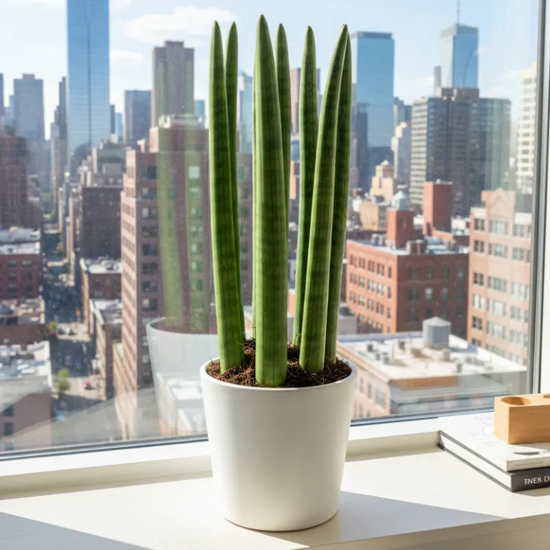 Sansevieria Cylindrica Candle – Pianta da Appartamento in Vaso Ceramica 11 cm | Altezza 35 cm