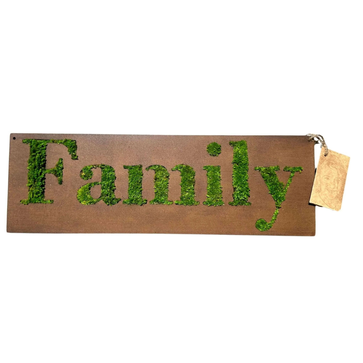 Quadro in Muschio Stabilizzato FAMILY Rettangolare – 40x18 cm con scatola regalo