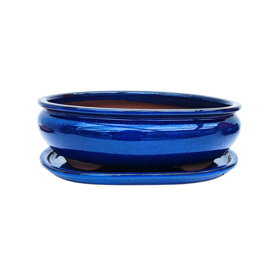 BASIC CLASS Vaso ovale con sottovaso colori