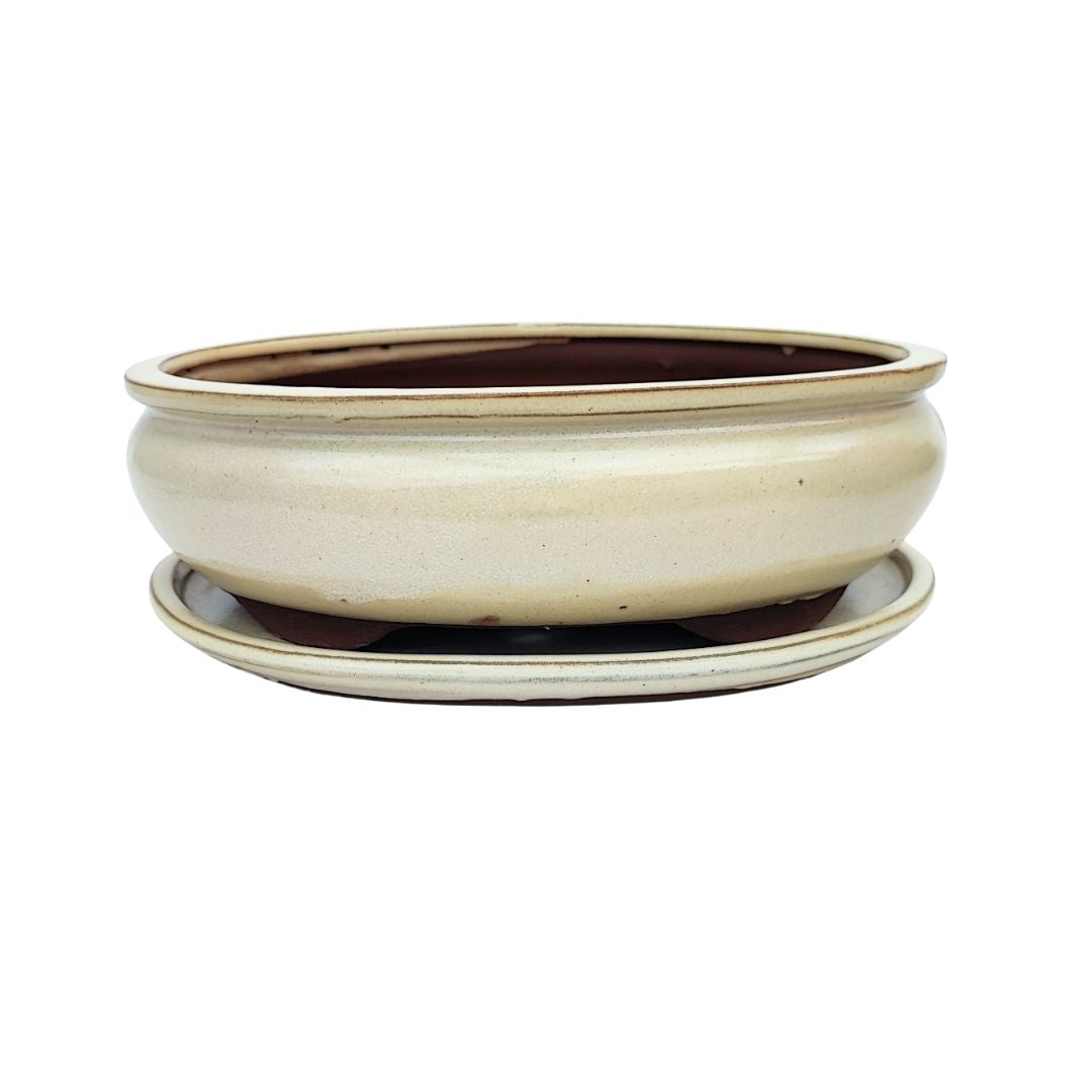 BASIC CLASS Vaso ovale con sottovaso colori