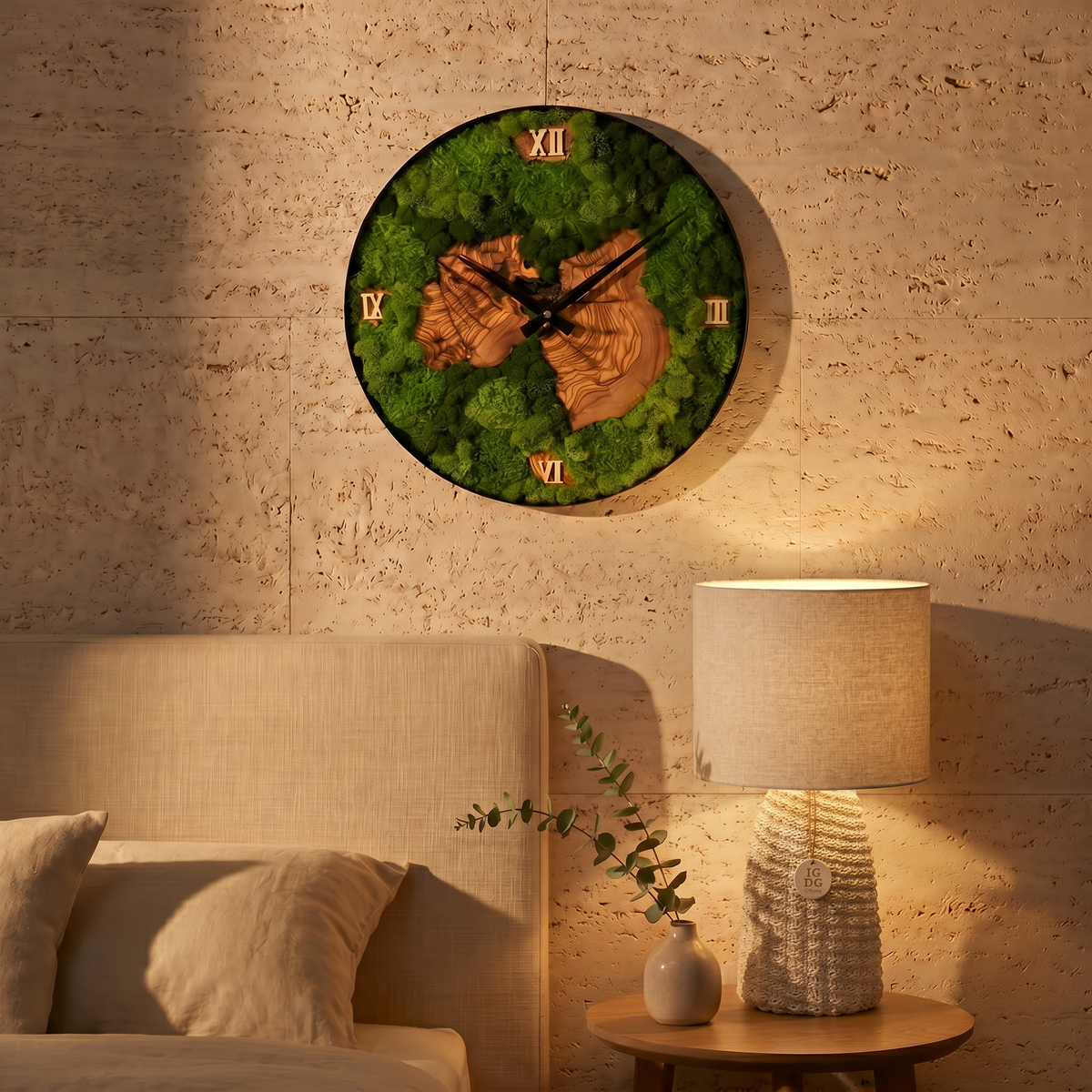 Nemus | Orologio Botanico in Muschio e Ulivo