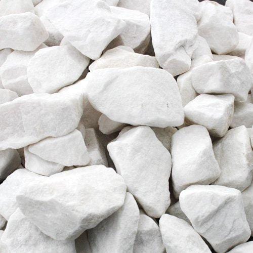 Ghiaietto Bianco Carrara - Sassolini da  8 - 12 mm - Sacco 25 kg
