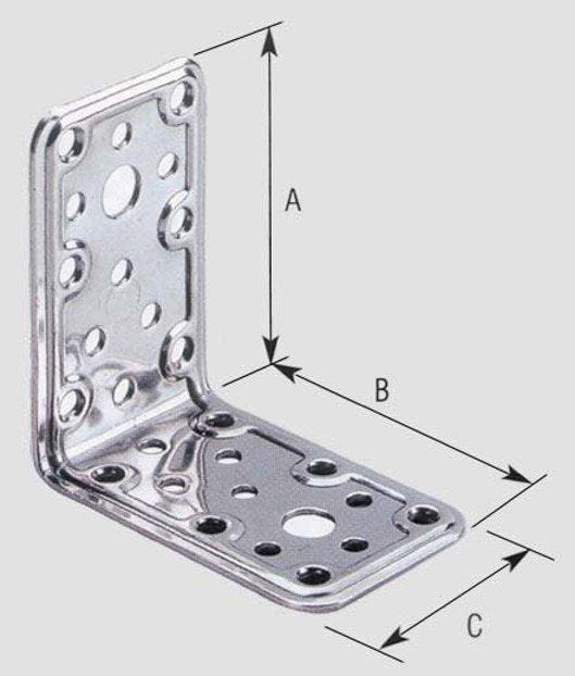 Giunzione Pesante ad Angolo acciaio inox - 80 x 80 x 50 mm