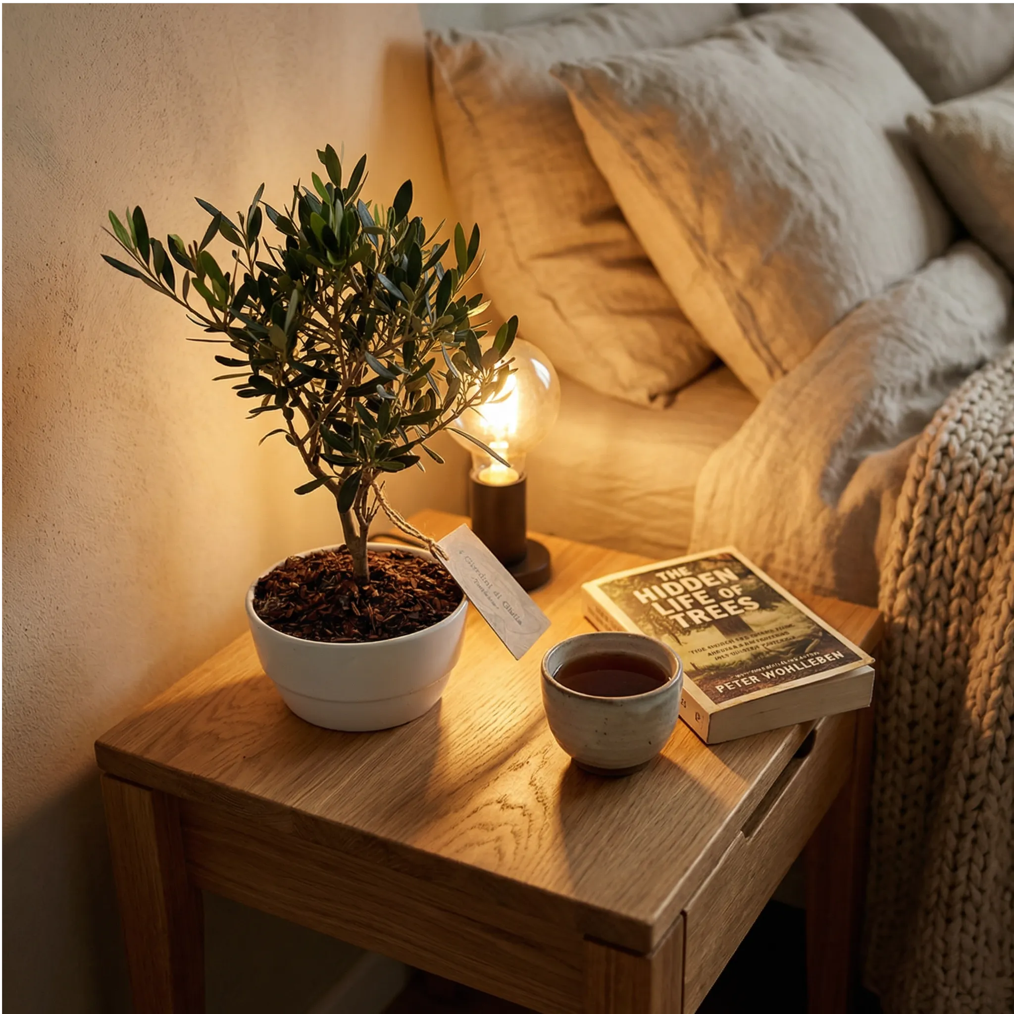 Bonsai Olivo in vaso ceramica Novara