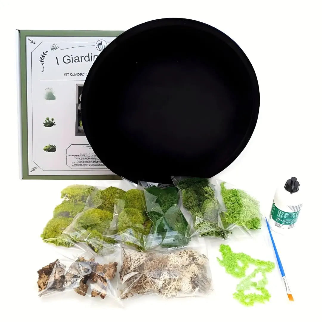 Kit Verde stabilizzato , Quadro tondo diametro 30 cm.