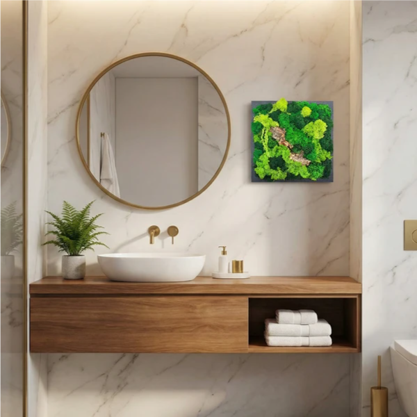 Quadro di Muschio e Licheni Stabilizzati 30x30 cm