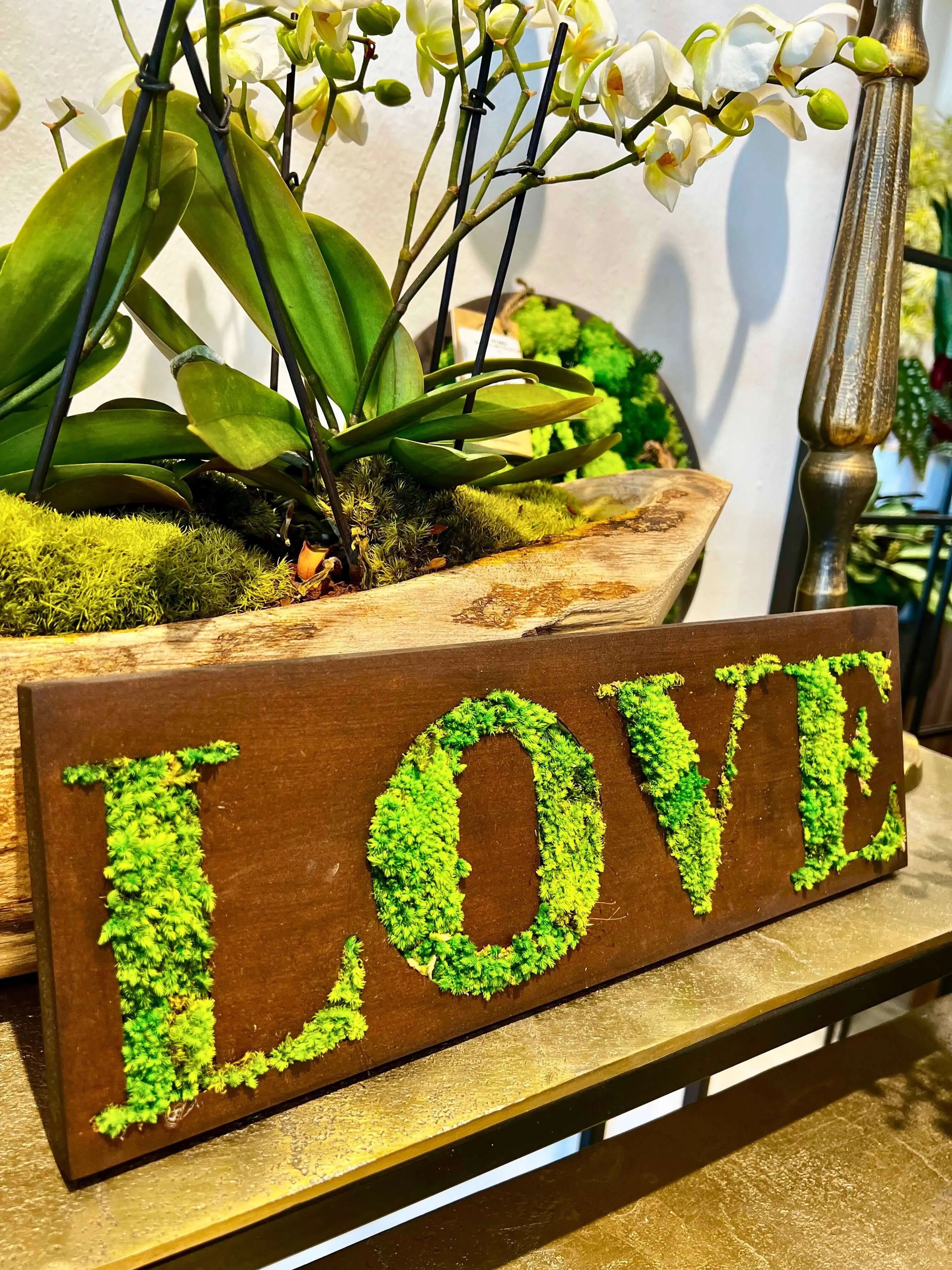 Quadro Rettangolare "Love" muschio stabilizzato