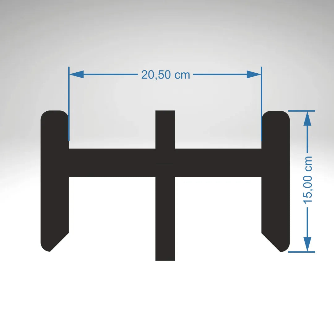 Supporto elegante Nero per Piante H.15 cm