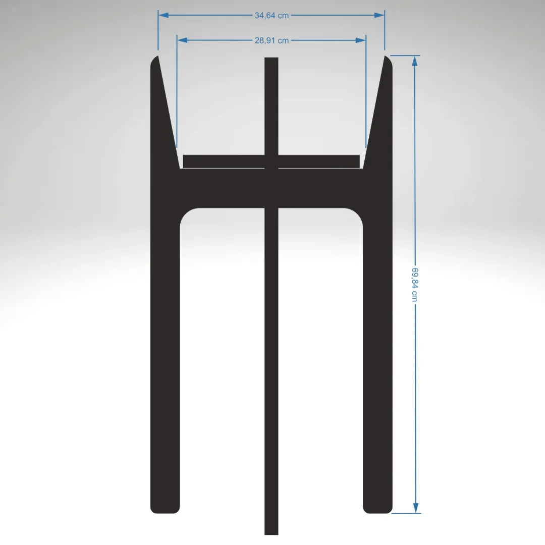 Supporto elegante Nero per Piante H.70
